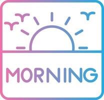 Good Morning Gradient Style Element vector