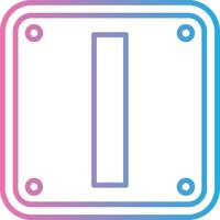 Letter I Pixel Style Badge vector