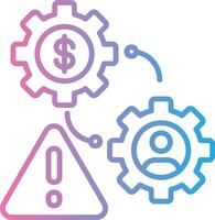 Risk Management Pixel Style Badge vector