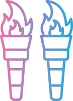 Torch Gradient Themed Symbol vector