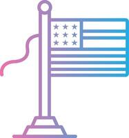 USA Flag Futuristic App Badge vector
