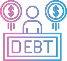 Debt Pixel Grid Artwork vector