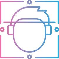 Face Scan Flat Symbol vector