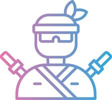 Ninja Gradient Themed Symbol vector