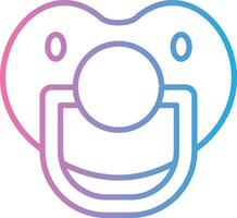 pacifier Bold Outline Badge vector