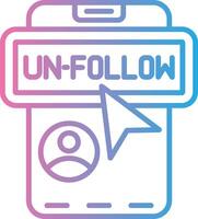 Unfollow Minimal Design Badge vector