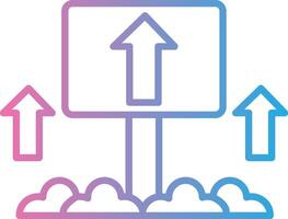 Curve Outlined Line Artwork vector