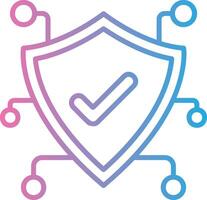 Cyber Security Clean Sketch Form vector