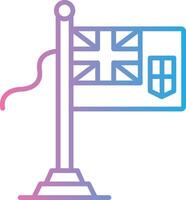 Fiji Flag Custom Line Element vector