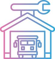 Garage Stylized Flat Drawing vector