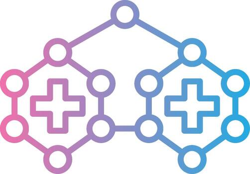 Glucose Molecule Muted Color Design vector