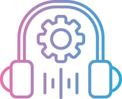 Audio Headset 3D Interface Shape vector