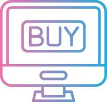 Buy Button Interface Line Graphic vector