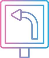 Left Bend Responsive App Shape vector