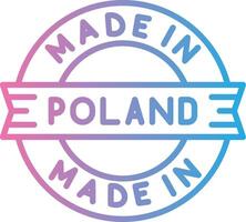 Made In Poland Color Stroke Symbol vector