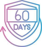 60 Days Gradient Style Element vector