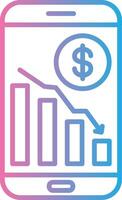 Bar Graph App Based UI Graphic vector