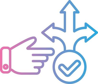 Decision Making Shadowed Flat Design vector