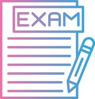 Exam Thin Graphic Shape vector