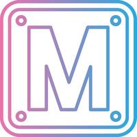 Letter M Creative Sketch Element vector