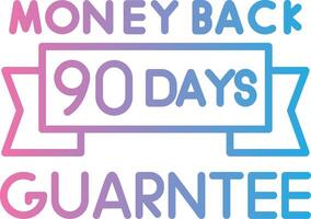 90 Days Creative Sketch Element vector