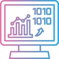 Binary Codes Outlined Concept Piece vector