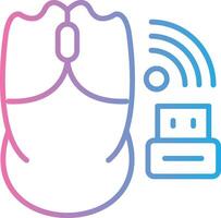 Wireless Mouse Gradient Themed Symbol vector