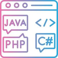 Coding Language Bright Tone Visual vector