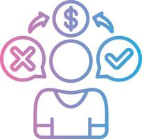 Customer Behavior Outlined Line Artwork vector