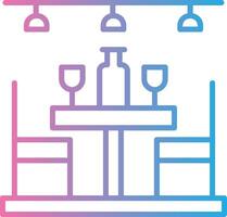 Dining Table Geometric Style Badge vector