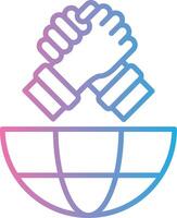 Friendship Simplified Line Mark vector