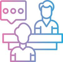 Interview Gradient Themed Symbol vector