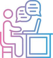 Virtual Interface Line Graphic vector