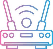 Wifi Router Cool Tone Form vector