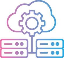 Cloud Server Interactive UI Design vector