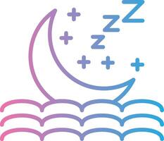 Moon Color Block Badge vector