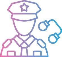 Policeman Crisp Outline Artwork vector