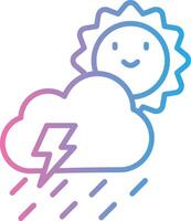 Cloudy Sharp Line Mark vector