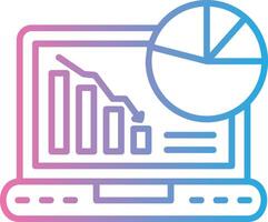 Line Graph Thin Line Element vector