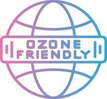 Ozone Friendly Monochrome Line Graphic vector