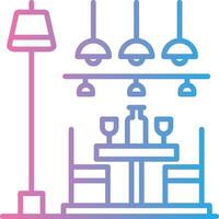 Dining Table Sleek Visual Mark vector