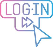 Log In Stylized Flat Drawing vector
