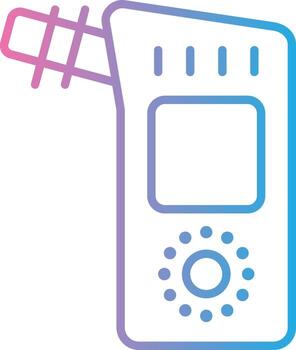 Alcohol Sensor Interface Line Graphic vector