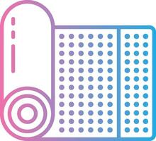 Yoga Mat Handcrafted UI Symbol vector