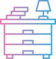 Bedside Table Color Enhanced Graphic vector