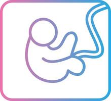 Fetus Elegant Shape Symbol vector