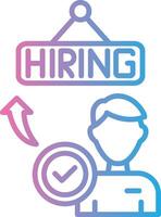 Hiring Pastel Sketch Mark vector