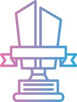 Trophy Cup Pixel Style Badge vector