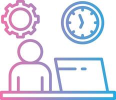 Work Time Muted Color Design vector