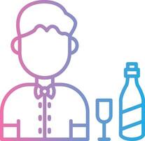 Bartender Monotone Sketch Design vector